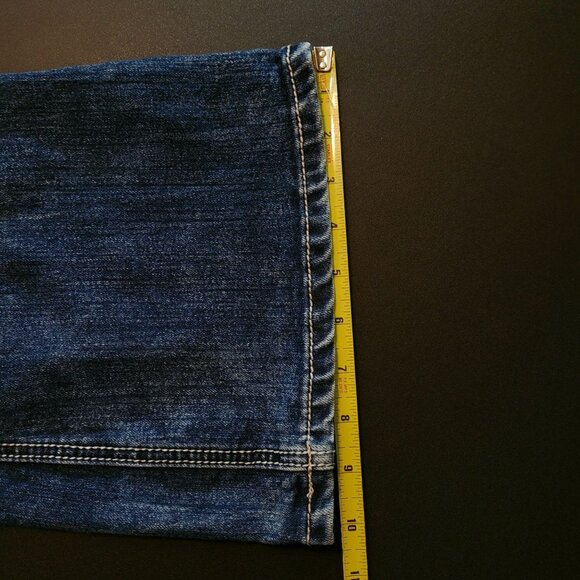 ZCO Jeans Size 7 Bootcut Low Rise Embellished Cross Button Flap Pockets - Picture 11 of 12
